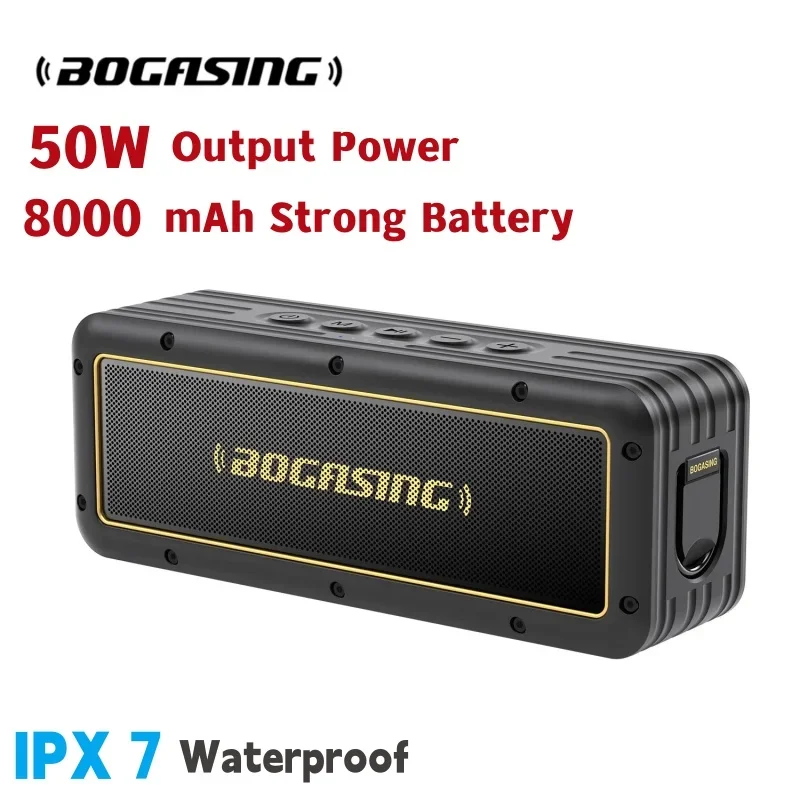 

Portable Bluetooth Speaker with DSP Chip 50W High Volume Wireless Bass 24-hour Playback 8000mAh IPX7 Waterproof BT5.3 BoomBox