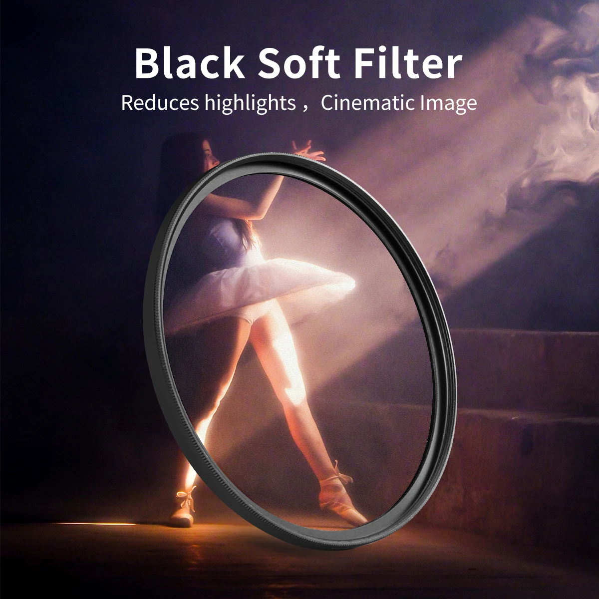 Dreamy Black Soft Filter for Hazy Portrait Photography - Multi-Size Lens Compatibility