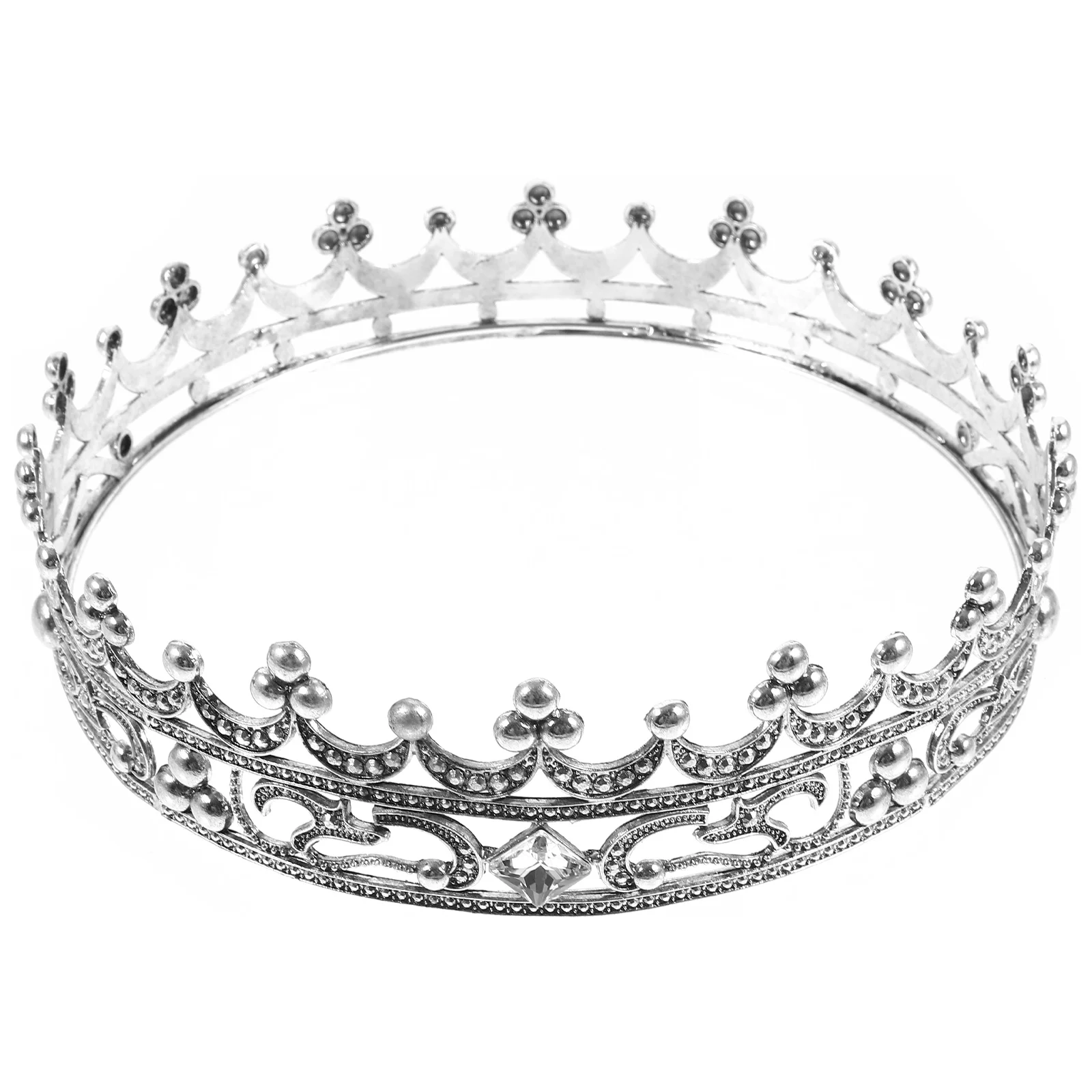 

Baroque Crown Retro Metal Headgear Vintage King Zinc Alloy Prom Accessories for Men