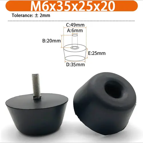 M6 M8 M10 Rubber Adjustable Feet Pad Feet Pad With Screw Table Chair Balck Leveling Foot Pad Furniture Leg Anti-shock Protection - Image 27