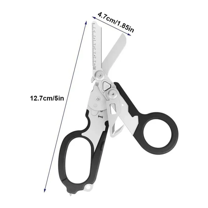 Tactical Folding Scissors Outdoor Survival Tool Multifunction Scissors Raptors First Aid Expert Combination Tools 6