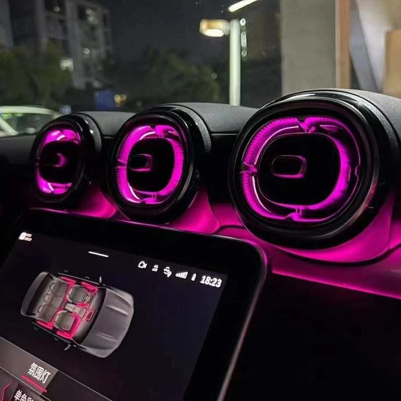 

64 Colors gt vent LED ambient light For Mercedess-Benzs C Class W206 Interior Atmosphere lights accessories vent inlet