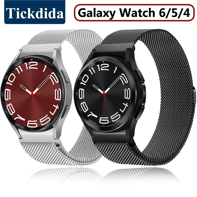 Cinturino Magnetico Milanese Per Samsung Galaxy Watch 6 Classic 5 Pro 4 44Mm Bracciale In Metallo Per Galaxy Watch 6 Classic 47Mm 43Mm Band