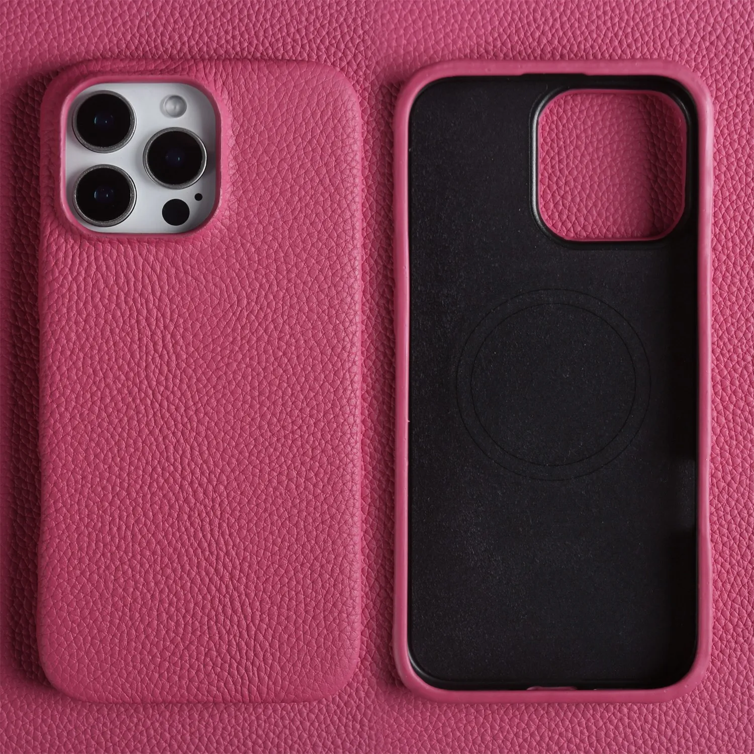 Luxury Magnetic Genuine Leather Phone Case - Business Full Wrapped Back Cover