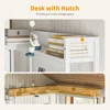 60" Corner Computer Desk with Storage Shelves, L Shaped Gaming Desk with Hutch 2
