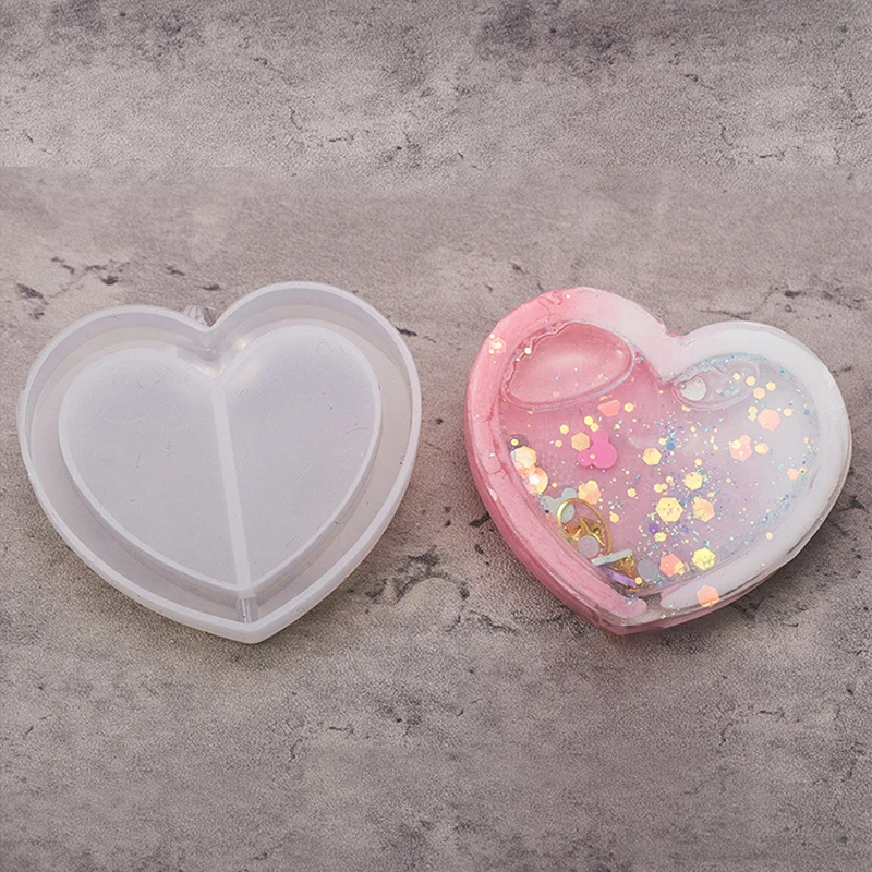 Heart-shape Pendant Mould Silicone DIY Resin Mold Epoxy Casting Resin Arts  Craft