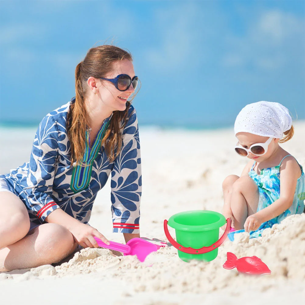 8 Sets Beach Bucket Outdoor Play Toys Kids Sand Digging Plastic Child Playing 3