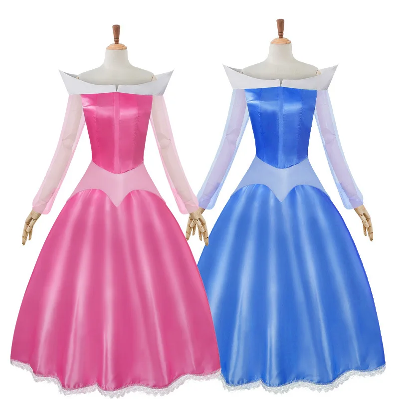 Snow Sleeping Beauty Princess Adult Large Pink Blue Princess Dress COSPLAY  Annual Meeting Dress Halloween - AliExpress 200000532