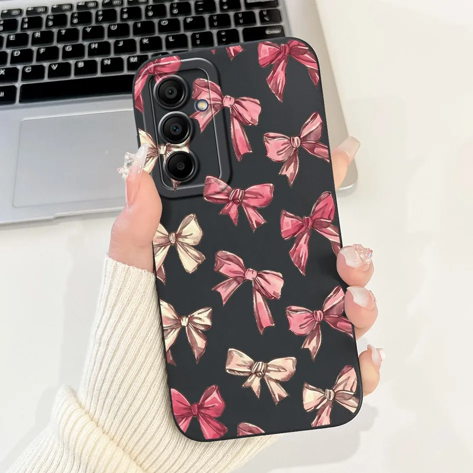 Silicone Flower Bowknot Soft TPU Case for Samsung Galaxy A16 5G