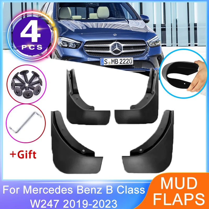 

For Mercedes Benz B Class W247 2019 2020 2021 2022 2023 Car Front Rear Mudguards Splash Guards Wheels Protector Fender MudFlaps