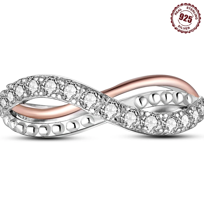 925 Sterling Silver Infinite Eternal Symbol Series Closed Ring For Women Valentine's Birthday Gifts Wedding Jewelry Accessory 6