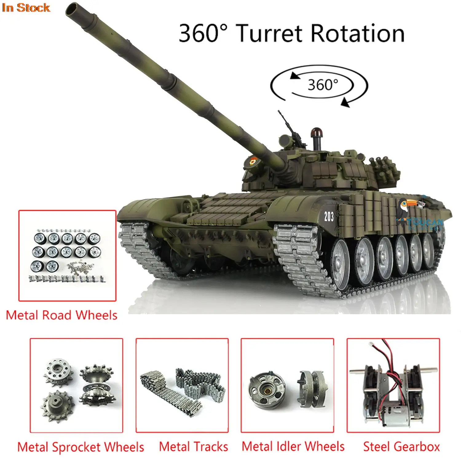 헝롱 프로 버전 T72 RC 배틀 탱크 1/16 RTR 7.0 메인보드 3939 아머 메탈 트랙 휠 무선 배틀 탱크 군사 장난감 TH20574