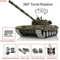 Heng Long Pro Ver T72 RC Battle Tank 1/16 RTR 7.0 Mainboard 3939 Armor Metal Tracks Wheel Wireless Battle Tank Army Toys TH20574 1