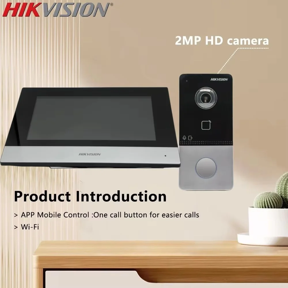 Kit Videocitofono Hikvision DS-KIS603-P(C) con Schermo da 7 Pollici, Telecamera 2MP, Comunicazione Bidirezionale, App Mobile, Multilingua, Wi-Fi, PoE, Casa Intelligente - immagine 4
