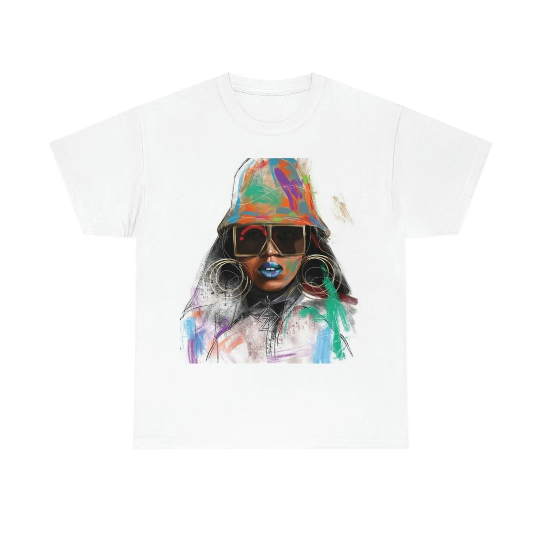 Missy Elliott Gangsta T-Shirt Unisex In Cotone Pesante Presentata Da Gang T-Shirt