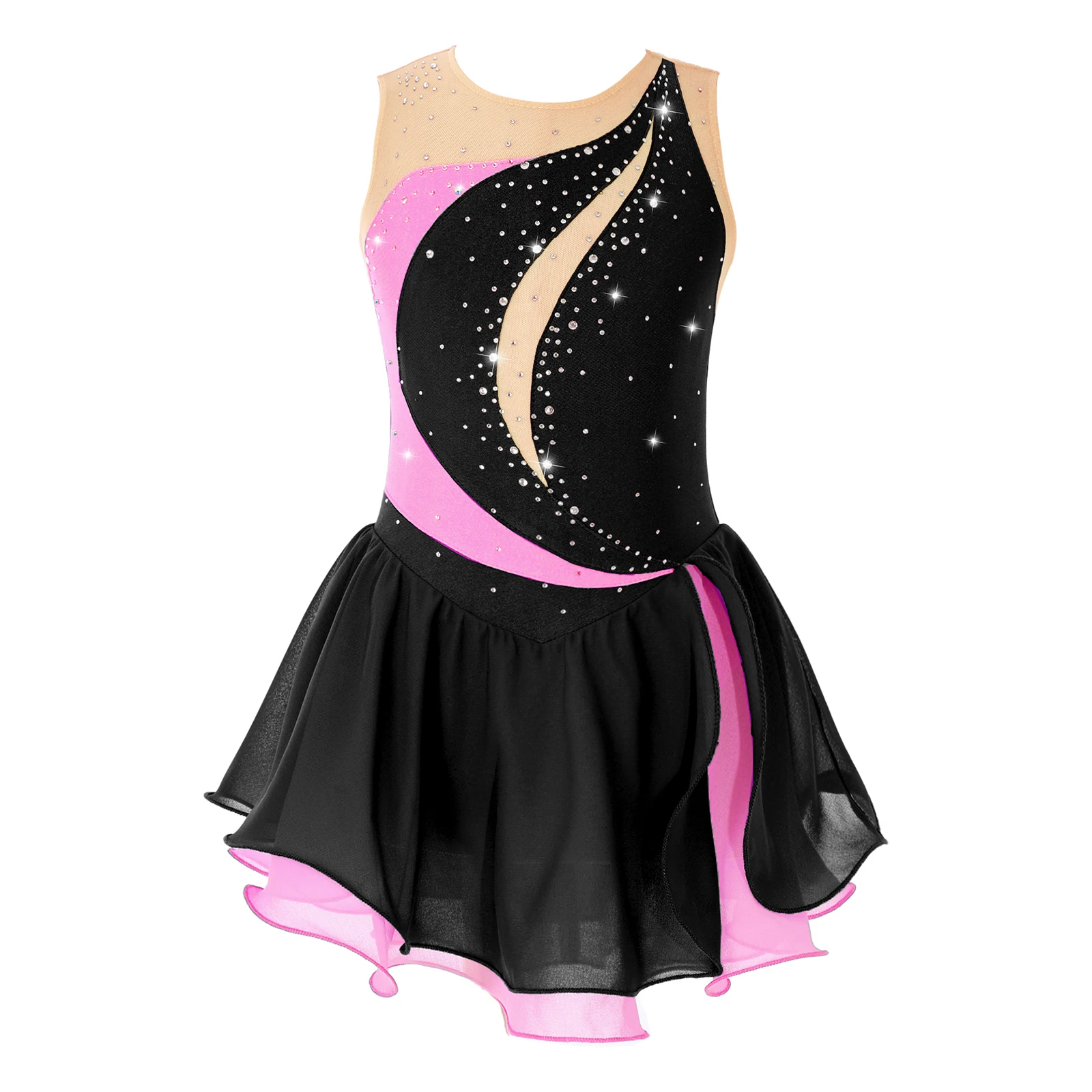 Girls Chiffon Skating Dress 5