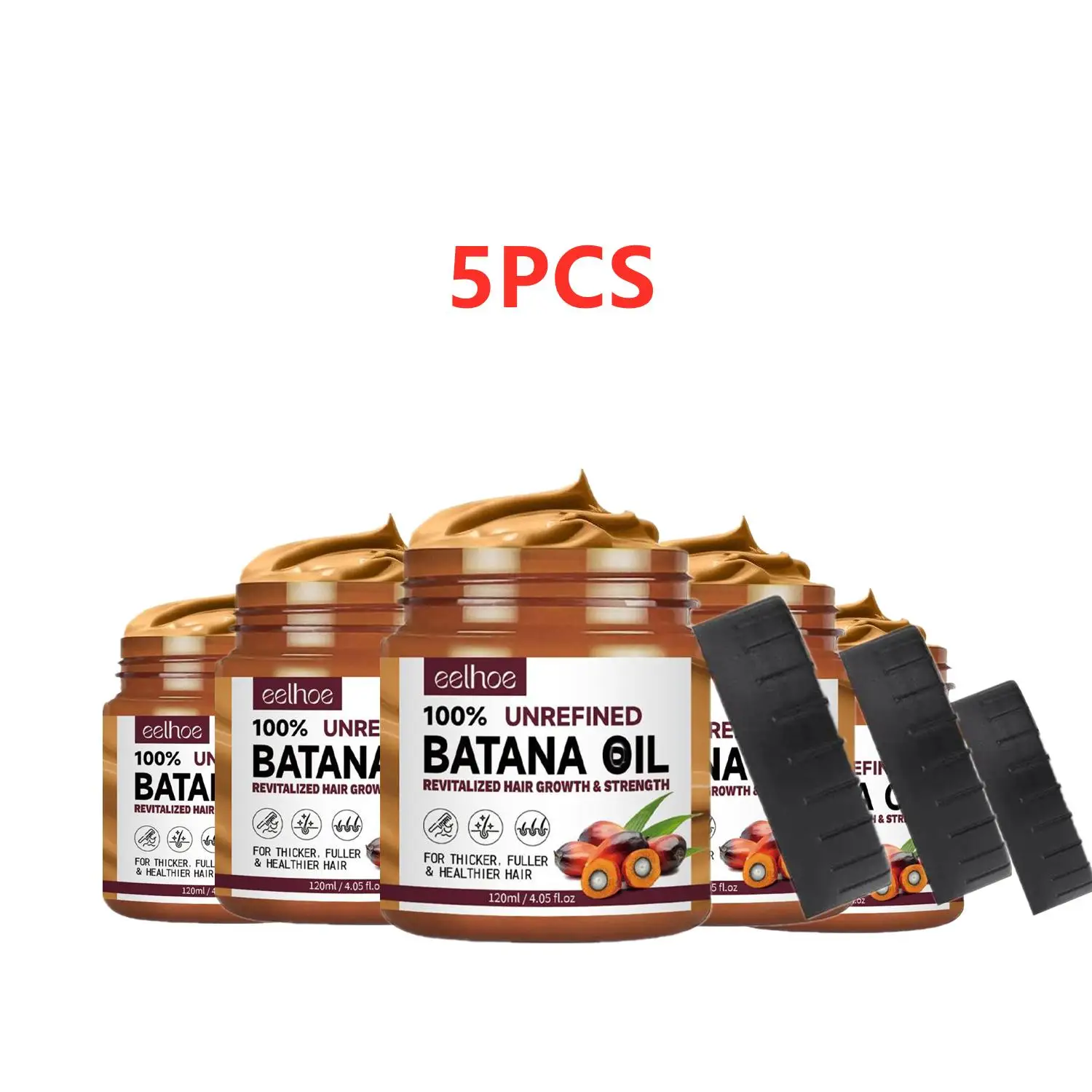 

5PCS 120ml Batana Oil for hair growth For Healthier Thicker Fuller Hair Conditioner Moisturize Repair Dry Hair Treatment Care