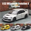 1/32 Mitsubishi Lancer EVO Final Edition JDM Racing Toy Car Model Diecast Metal Miniature Collection Gift For Children Boys 1