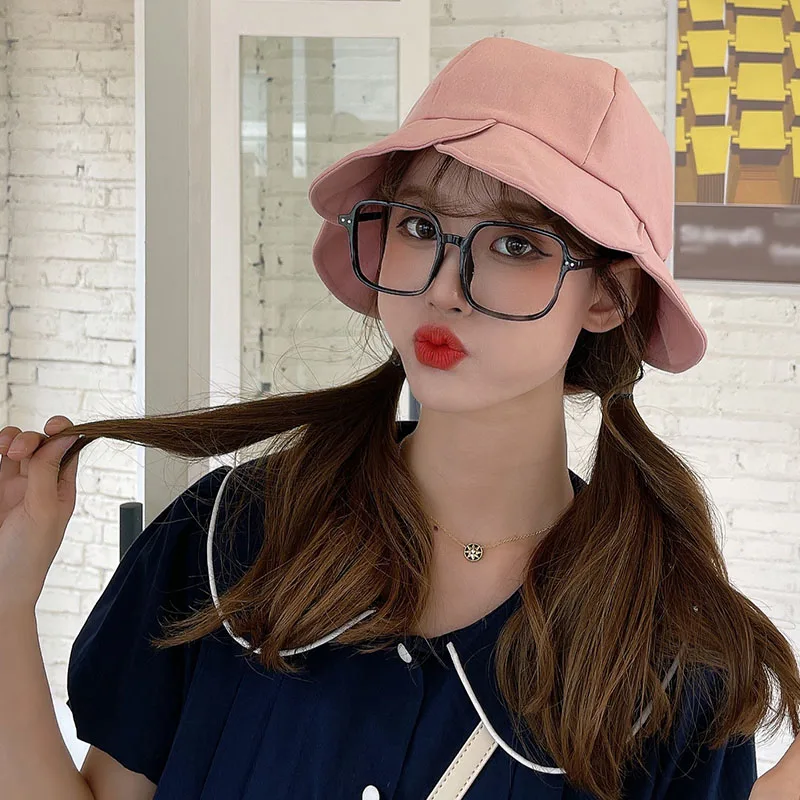 

New Fashion Flower Adjustable Cotton Lining Fisherman Cap All-match Outdoor Sweet Cute Solid Color Women Retro Simple Bucket Hat