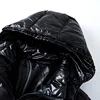 New Glossy Down Jackets Men Jackets Short Winter Hooded Women Thickened Warm-Keeping Cold-Proof Long Sleeve Cardigan Jacket 5