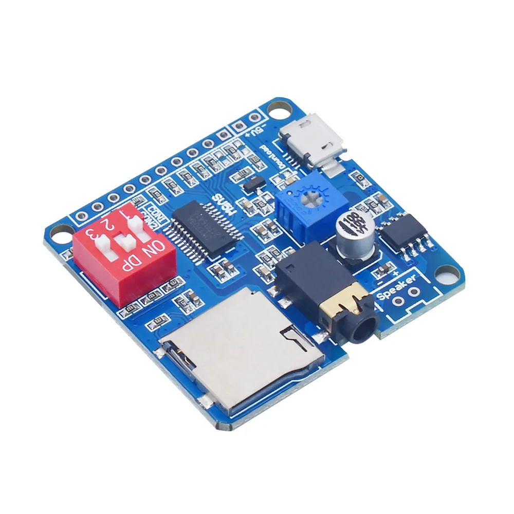 DY-HV8F DY-HV20T Voice Playback Module Board MP3 Music Player 10W 20W 12V 24V Playback Serial Control DIY Electronic For Arduino