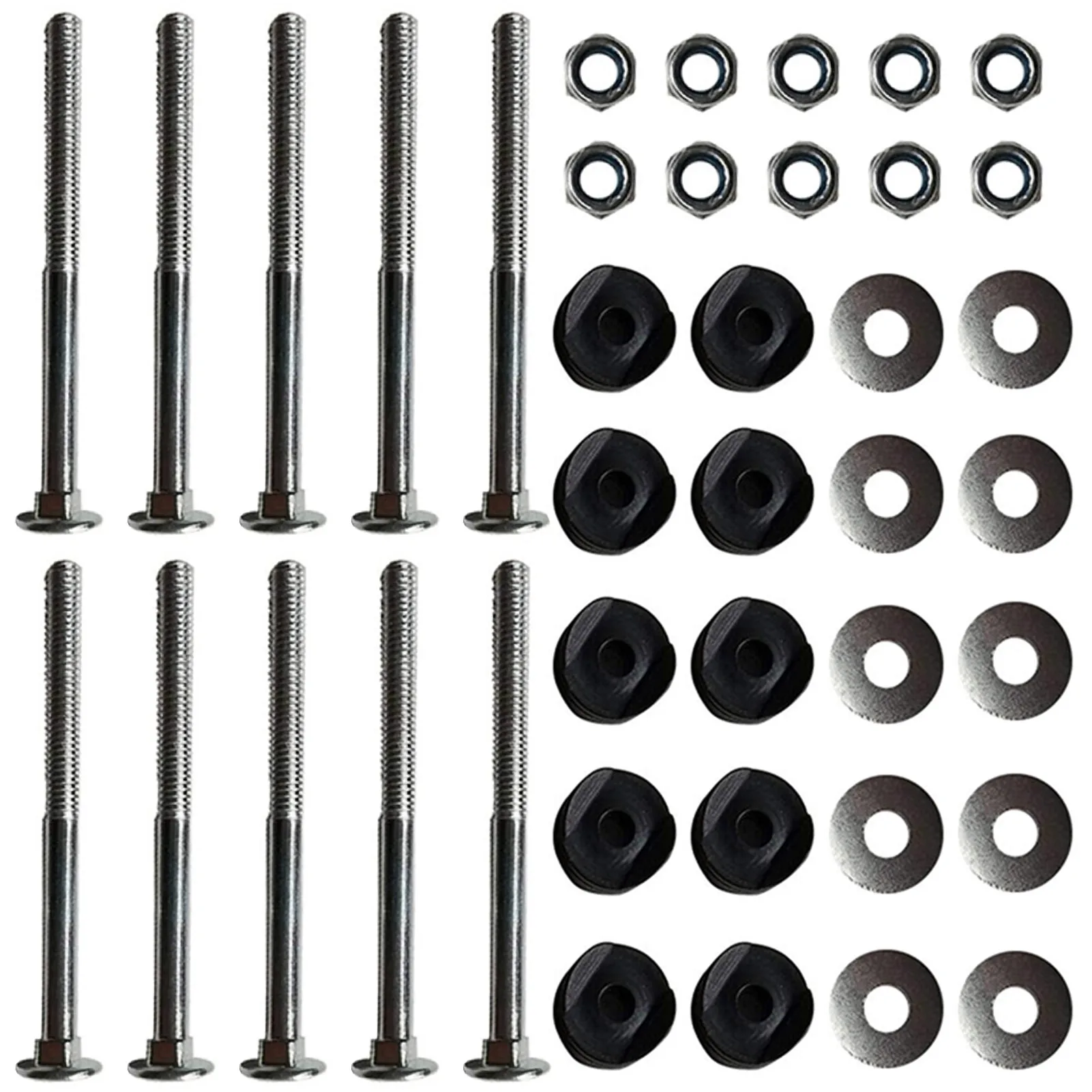 트램폴린 볼트 키트 3/10pcs 아연 도금 트램펄린 볼트 설비 트램펄린 교체 나사 트램펄린 부품