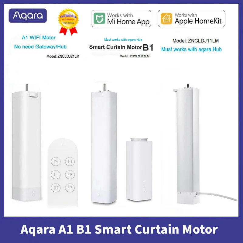 Aqara A1 B1 Smart Curtain Motor Remote Control Wireless Smart Motorized ...