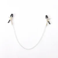 Brustklemme, Nippelklemme, Sexspielzeug mit Kette, Festish Sextoy, Edelstahl, Metall, Sexsklaven, SM-Kit, 3 Clips, 3 Ketten-Set 3