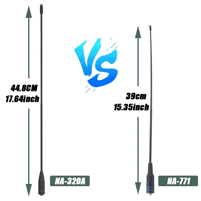 Nagoya NA-320A Triband HT Antenna - 144/220/440 MHz (2M/1.25M/70CM) SMA-Female For BaoFeng, BTECH Radios