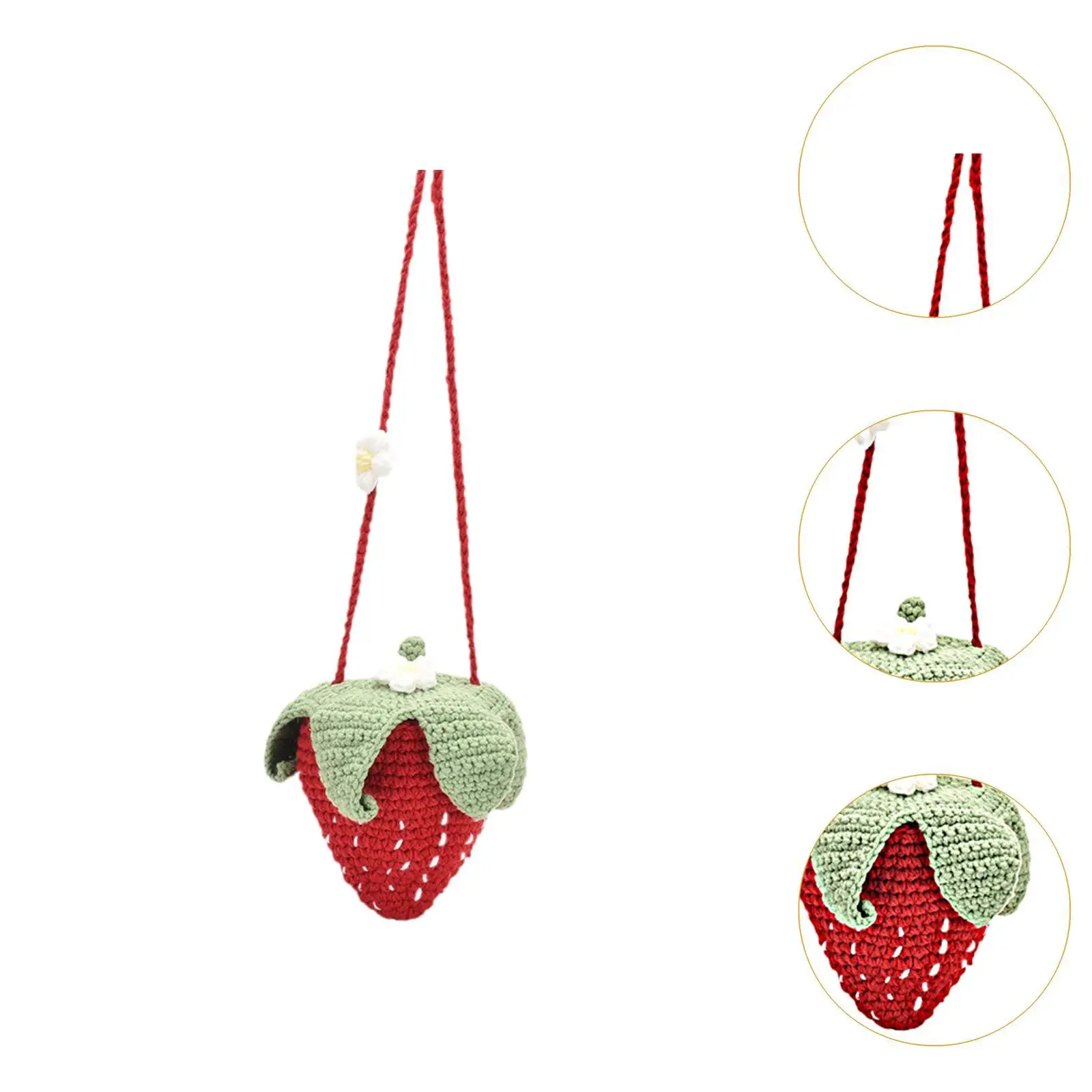 Hand Knitted Strawberry Bag Stylish Gift Shoulder Bag for Party Use Hand Knitted Strawberry Bag Stylish Gift Shoulder Bag for Party Use