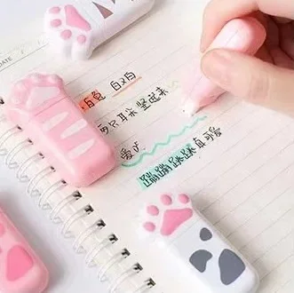 Random 1Pcs Cat Claw Correction Tape Kawaii White Out Corrector Promotional Gift Student Prize School Supplies stationery gift