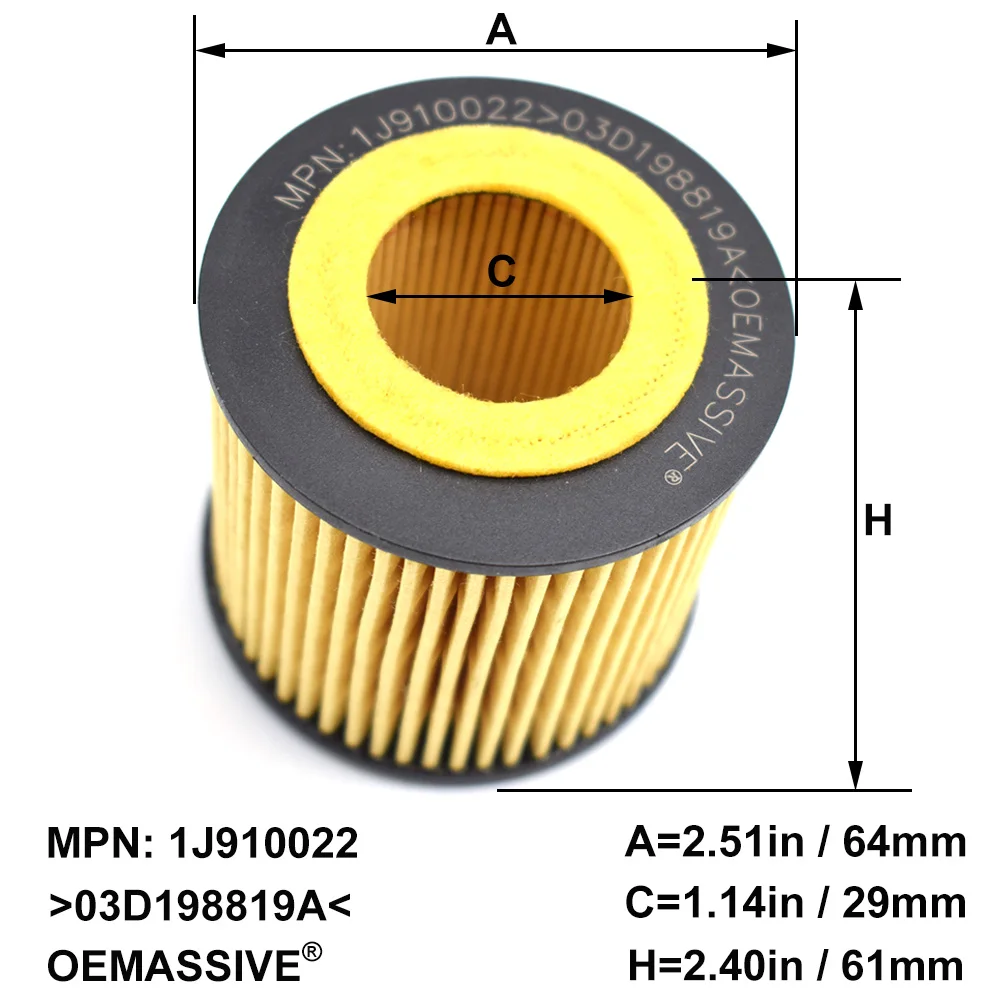 Car Engine Oil Filter 03D198819A For VW FOX 5Z1 5Z3 Polo 6R 6C 9N_ 1.2L 2001-2007 2008 2009 2010 2011-F026408705