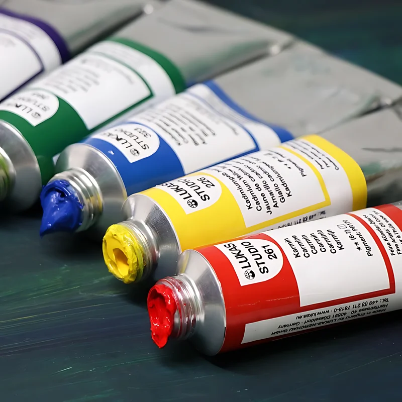 Lucas Oil Paint Aluminum Tube 200ML Art College Level Sketching Creation Painting Oil Paint Art Supplies