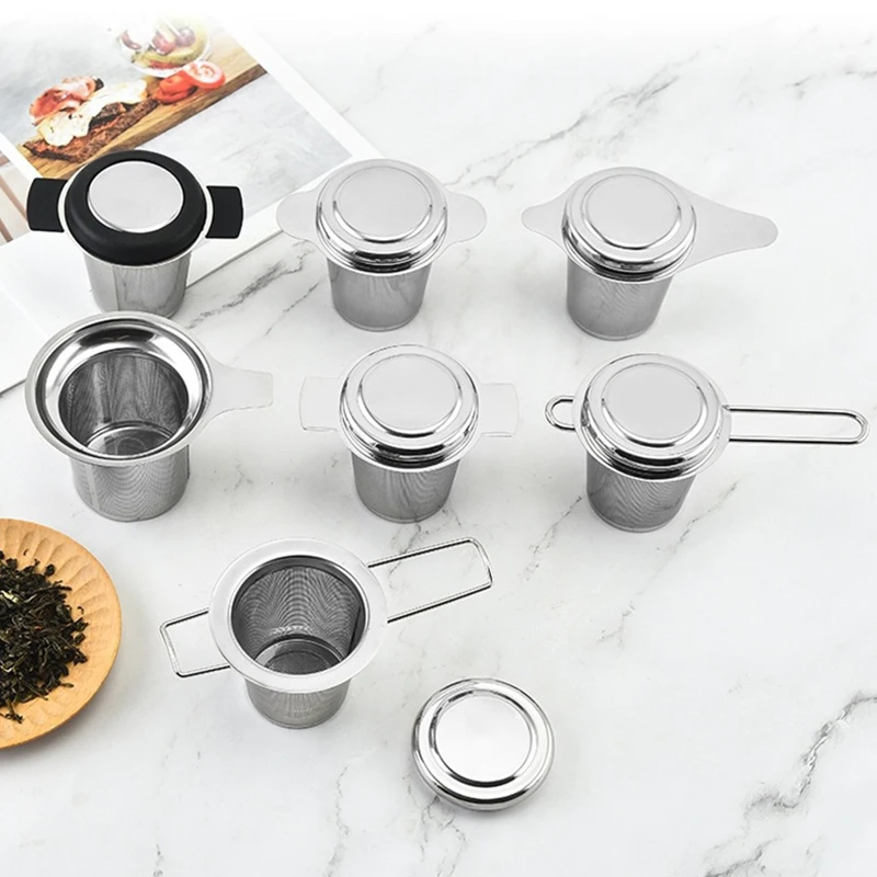 304 Stainless Steel Tea Strainer Reusable Tea Infuser Strainer Teapot Loose Leaf Spice Filter Kitchen Accessories tea infuser,tea strainer,tea filter