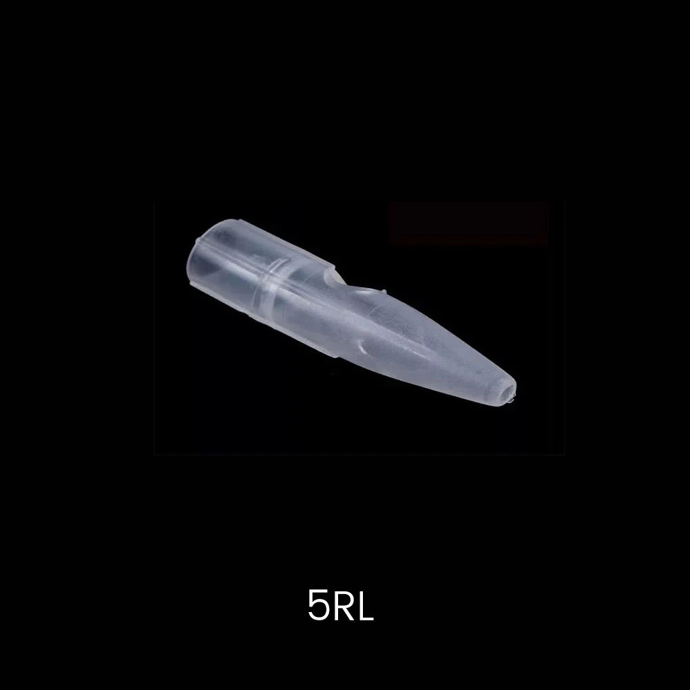 50pcs Plastic NeedleTips Transparent 1R 5R 3F 5F 7F Needle Caps For Permanent Makeup Dragon/Mosaic/Merlin Tattoo Machine