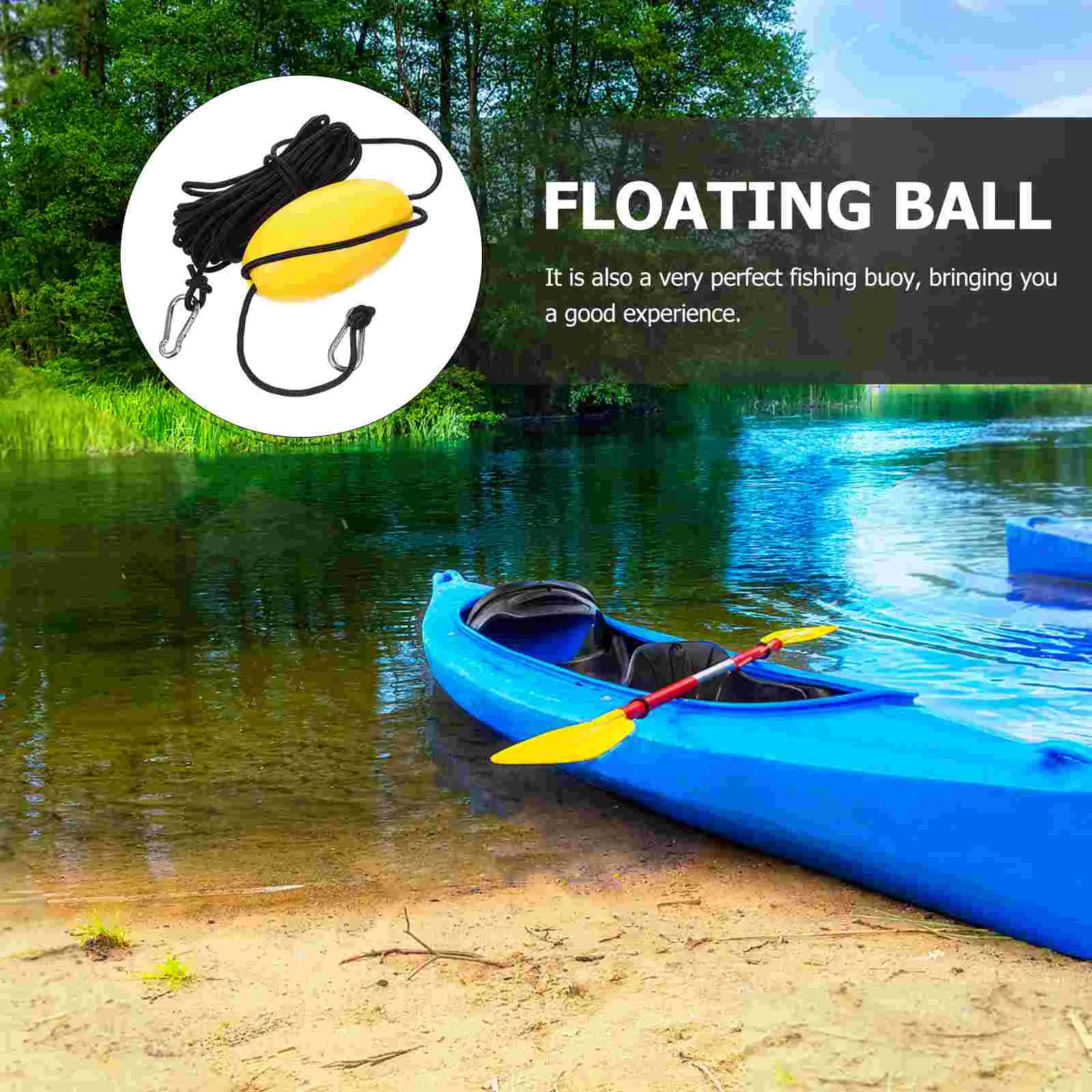 

Portable Kayak Buoy for Fishing Elastic Leash Design Buoy Ball Outdoor Kayak Float Ball Replacement