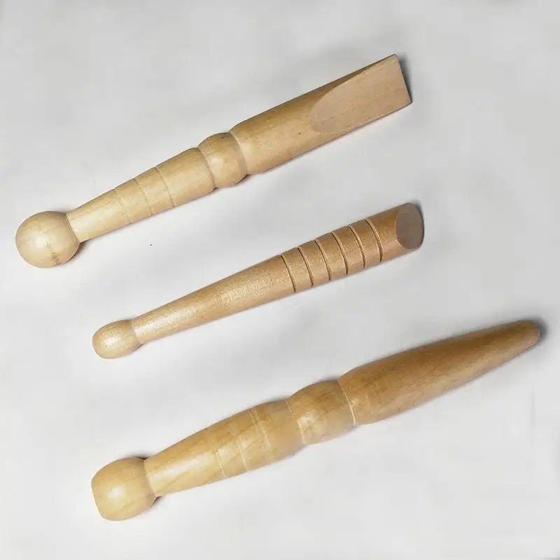 3-teiliges Set Natürlicher Holz-Fußmassagestab zur Linderung von Muskelkater Entspannungswerkzeug Fußreflexzonen-Massagegerät – Detail 7