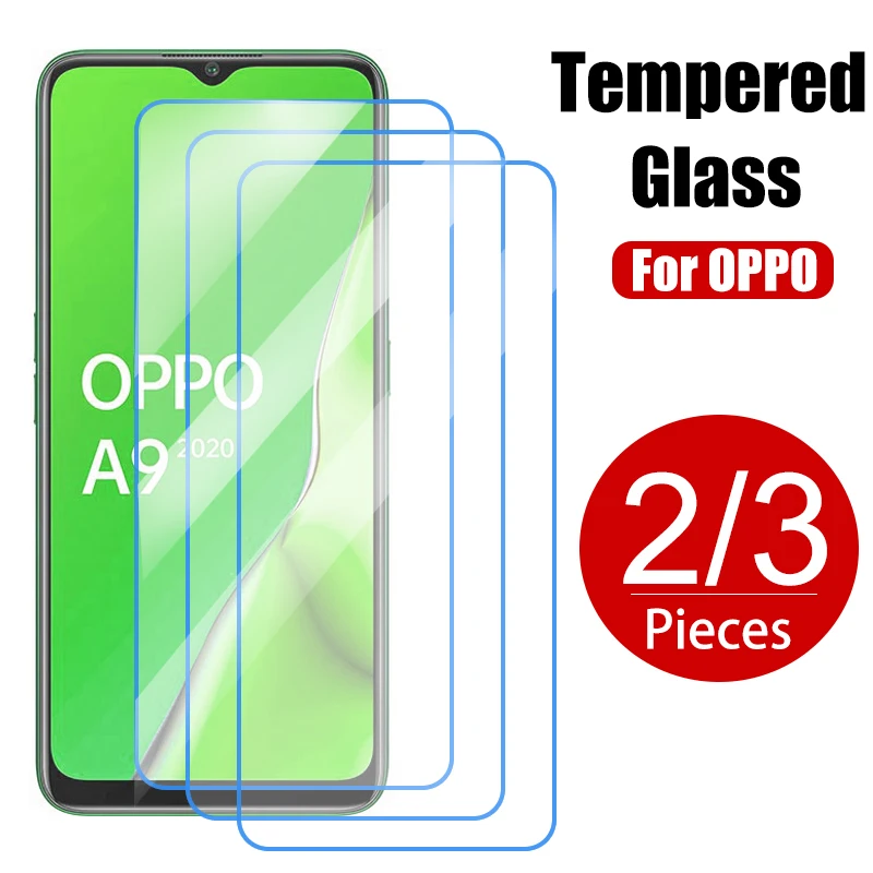 

2/3 PCS Tempered Glass for OPPO A74 A54 A72 5G A9 A5 2020 Screen Protector for OPPO A74 A53 A52 Glass