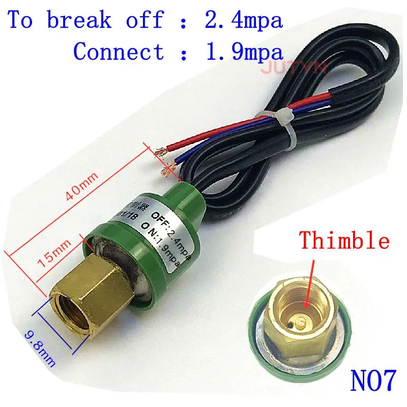 NO7airconditionerhighpressuresensorcontrolswitchinsert