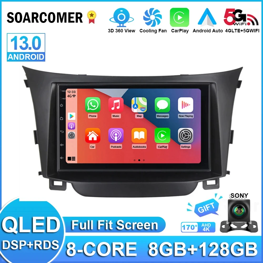 

Android 13 For Hyundai I30 Elantra GT 2011 2012 2013 2014 2015 2016 2017 Car Radio Multimedia Player RDS DSP IPS GPS DVD 2Din