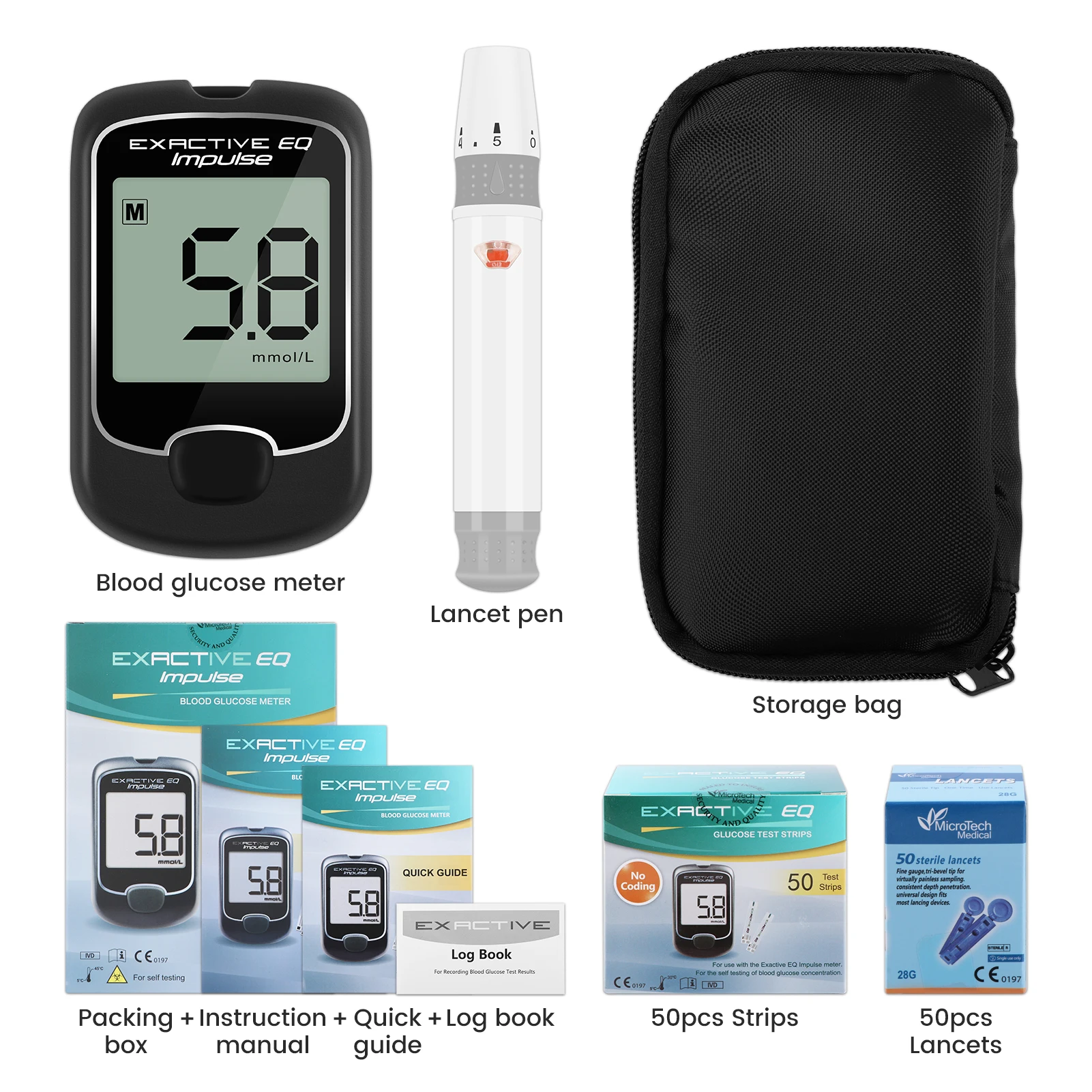Medical Blood Glucose Meter Measurement of Diabetes Lancets Blood Test