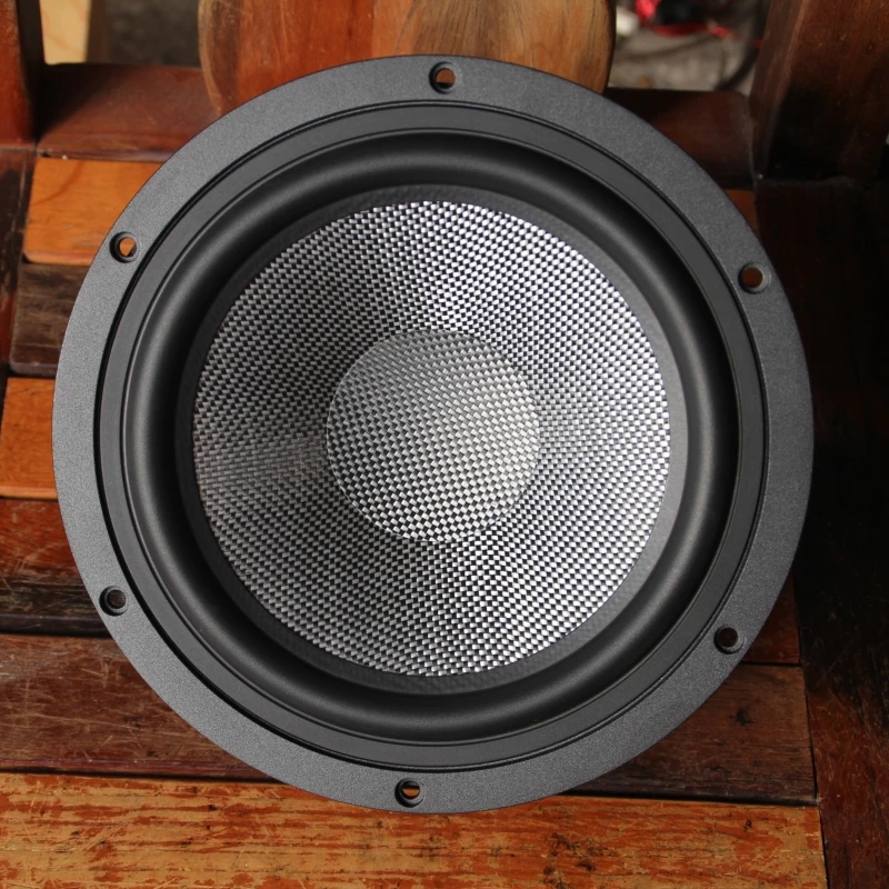 SOTAMIA 1개 8인치 미드 우퍼 8옴 200W 카본 파이버 글래스 파이버 브레이디드 사운드 베이스 HIFI 스피커 홈 시어터 음악 시스템