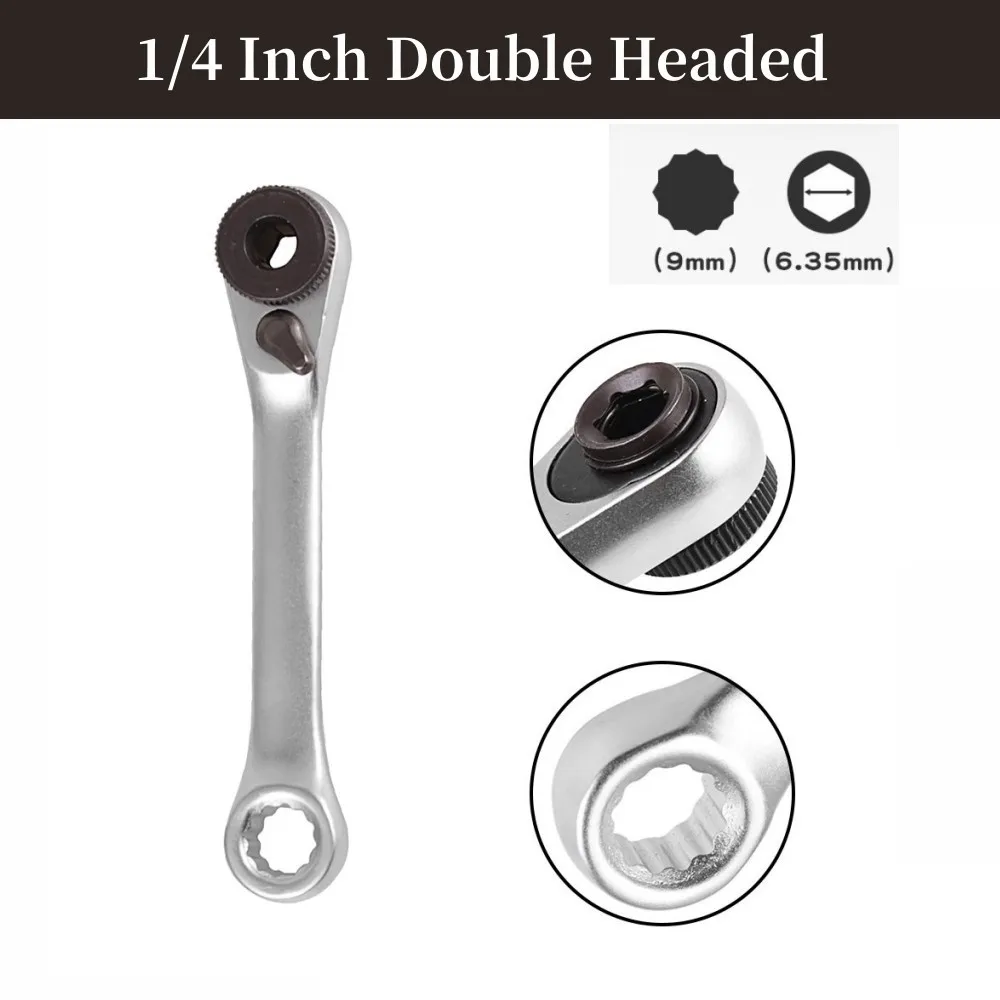 

1 Pc 1/4 Inch Double Headed Quick Socket 95mm Ratchet Wrench Screwdriver Bit Socket Repair Tool Hand Manual Tools Accessories