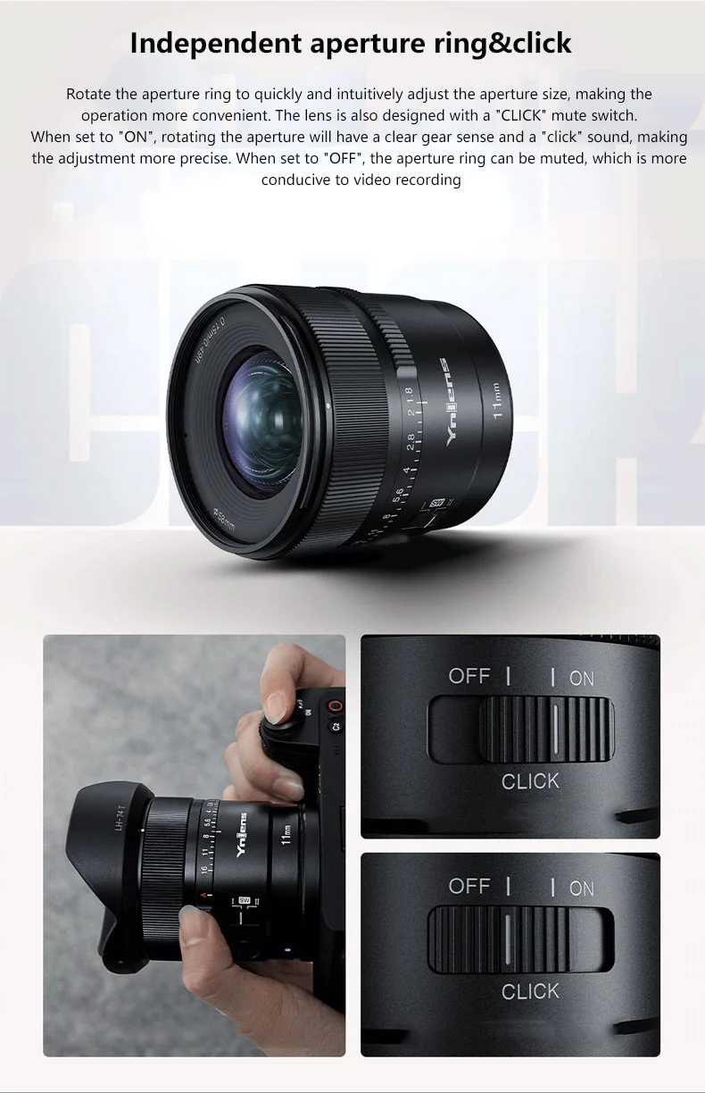 YN11mm F1.8S DA DSM WL APS-C Camera Lens Auto Focus Ultra Wide Angle Fixed Focus