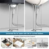 Stainless Steel Wash Basin C-shaped Mouth Fixed Support Bracket Kitchen Bathroom Toilet Height Adjustable Basin Support Frame 3