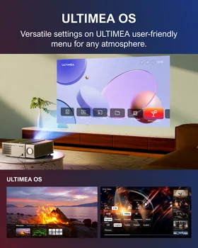ULTIMEA Native 1080P Projector 4K Home Theater Projector with Obstacle Avoidance,Auto Focus,6D Keystone,5G WiFi Bluetooth Beamer 6