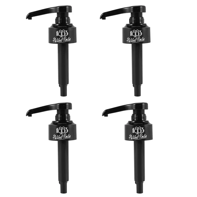 4Pcs10MlSyrupJuiceBottleDispenserPumpBlackLiquidDispenserfor