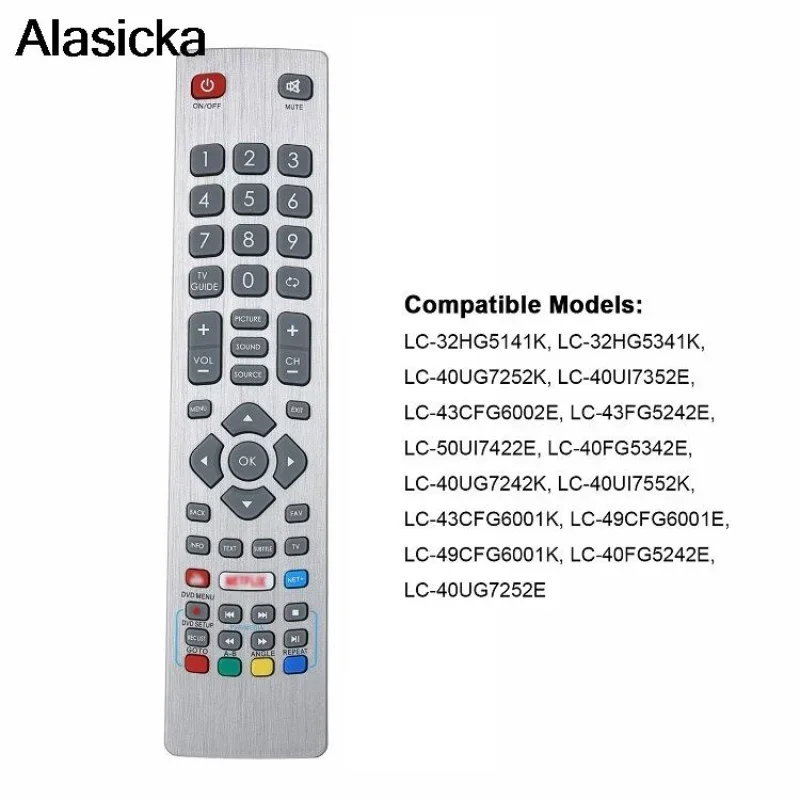 샤프 아쿠오스 TV용 범용 교체 리모컨 IR 리모컨 휴대용 LC-32HG5141K LC-40UG7252E 호환