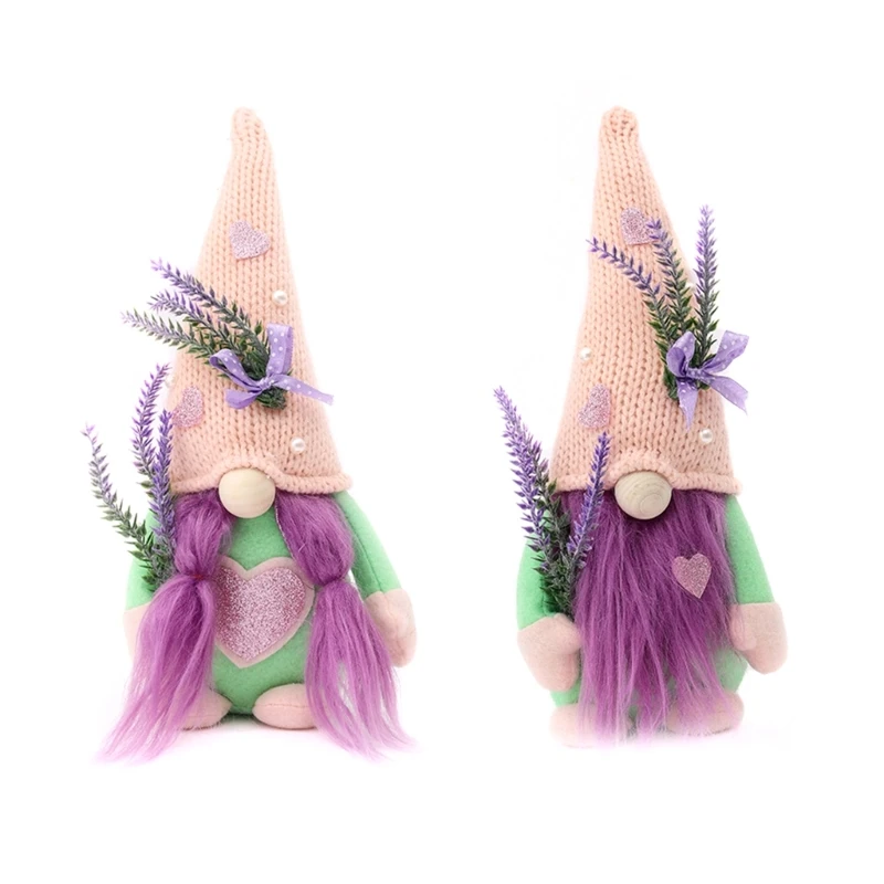 

Lavender Gnomes Farmhouse Tiered Tray Decoration Home Household Ornaments