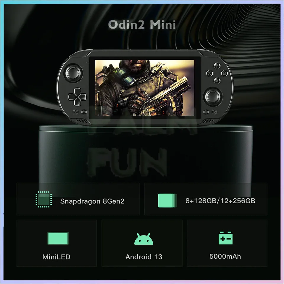 Odin 2-ミニポータブルコンソール,レトロなビデオゲームプレーヤー 